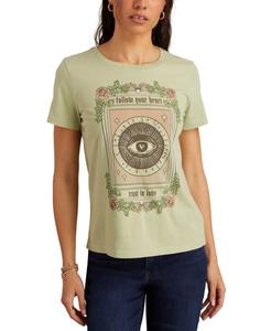 Женская классическая футболка с круглым вырезом Следуй за своим сердцем Lucky Brand, Laurel Green