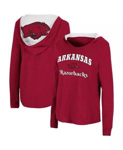 Женская толстовка с капюшоном и футболкой с длинными рукавами Cardinal Arkansas Razorbacks Catalina Colosseum