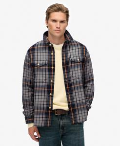 Рубашка на пуговицах классического кроя Superdry, темно-синий