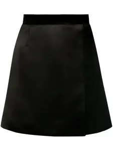 Атласная юбка А-силуэта Nina Ricci, черный