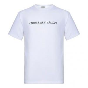 Футболка homme embroidery logo printing male white Dior, белый
