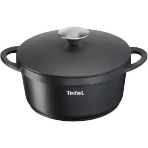 Форма для запекания Tefal "Траттория", литой алюминий, (1 шт.), литой алюминий, антипригарное покрытие, с крышкой, все виды плит, индукция 2,55 л + Ø 20 см, черный