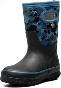 Детские водонепроницаемые резиновые сапоги BOGS Grasp - с утеплителем для зимы, снега и грязи, с удобными ручками для надевания для малышей, мальчиков и девочек, защита в любую погоду, черный