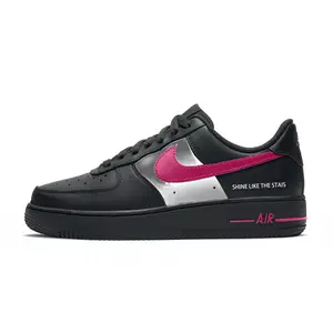 Air Force 1 Nightfall Silver Crimson нескользящие устойчивые к истиранию низкие скейтборд-кроссовки женские розово- Nike, розово-красный