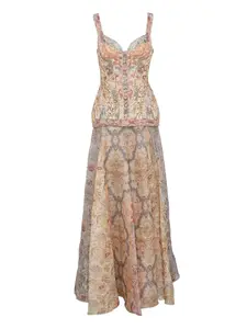 Платье макси corded rebellion ZIMMERMANN, нейтральный