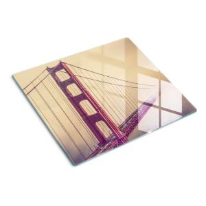 Тарелка 60x52 см, мост Сан-Франциско TULUP, красный