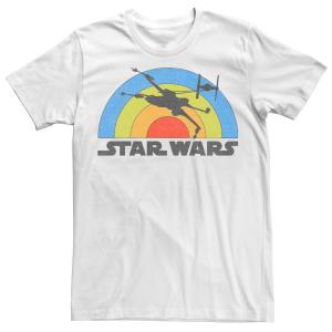 Мужская футболка с радужным силуэтом X-Wing Star Wars