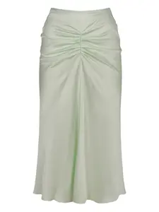 Собранная юбка миди Victoria Beckham, зеленый