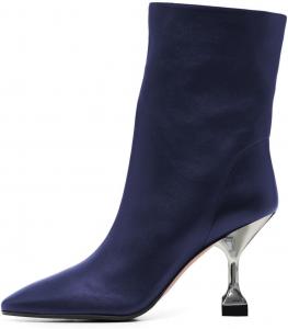 Женские ботильоны Maiyang с круглым носком, эластичные, на высокой шпильке, модные вечерние и повседневные короткие ботинки, размеры США 4-16