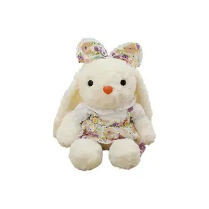 Плюшевая кукла в цветочной юбке с кроликом, высота 30 см/43 см DAKUTU