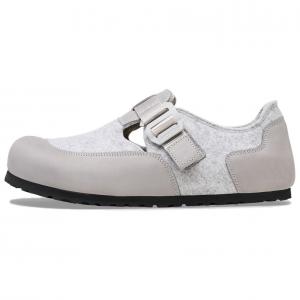 Лондонские лоферы Nova с пряжкой и войлочным ремешком Birkenstock, Lime серый