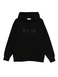 Худи с логотипом Msgm, черный