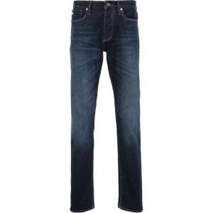 Прямые джинсы средней посадки EMPORIO ARMANI, Индиго