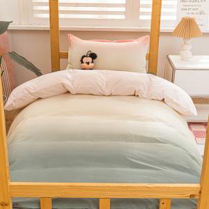 Muji Комплект постельного белья из 3 предметов (простыня 140х210 см, 1 наволочка), цвет градиентный розово-зеленый