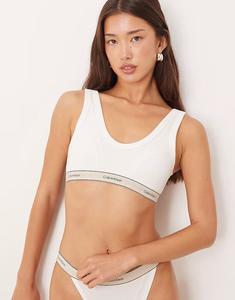 Бюстгальтер-треугольные чашечки Heritage Cotton с легкой подкладкой, ярко-белый Calvin Klein