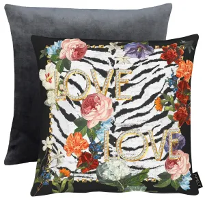 АПЭЛТ декоративная подушка "Любовь", чехол на подушку двусторонний с наполнителем, 1 шт APELT 45х45 см, красный/белый/черный