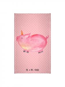 Mr. & Mrs. Panda Полотенце с изображением единорога и свиньи, без надписи, пастельно-красного цвета