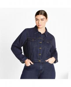 Джинсовая куртка Jojo больших размеров CITY CHIC, Dark denim