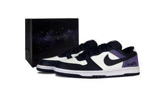 Nike Большие устойчивые к истиранию низкие кеды для скейтбординга мужские черно-фиолетовые