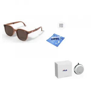 FILA Складные пластиковые квадратные солнцезащитные очки унисекс, 7GNP Translucent Orange