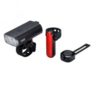 Комплект велосипедных фонарей BBB StrikeDuo 1400i + Signal, серебряный