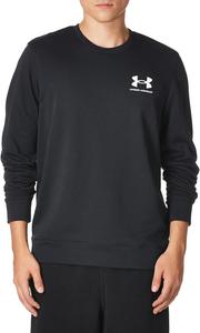 Футболка Under Armour Mens Rival Terry с длинным круглым вырезом, (001) Black/Onyx White