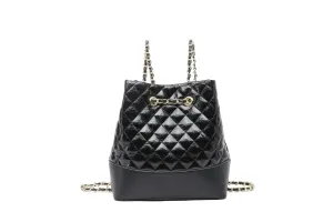 Рюкзак COLLEZIONE ALESSANDRO "Diamond" из мягкого материала без кожи, черный