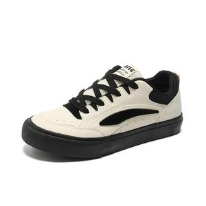 Мужские низкие кроссовки для скейтбординга с амортизацией и износостойкостью DINGGU, Beige Blue