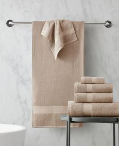 Набор из 6 банных полотенец из высококачественного турецкого хлопка с плюшевой текстурой 510 Design, Beige, 6 Piece Set