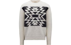 Свитер с узором интарсия Moncler, белый