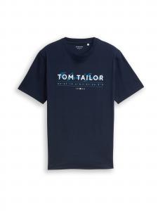 TOM TAILOR Футболка в синем, темно-синем цвете