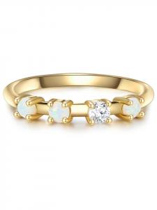 Glanzstücke München Кольцо из стерлингового серебра с кубическим цирконием в оправе из желтого золота