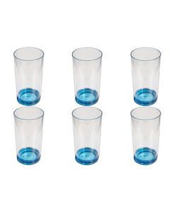 Набор из 6 бокалов для коктейля "Олд Фэшн" с ребристой поверхностью Abode Homewares, синий