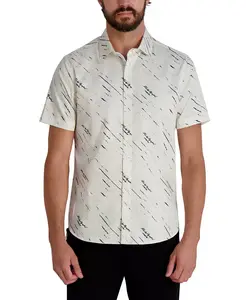 Мужская рубашка с короткими рукавами Karl Lagerfeld Paris, белый