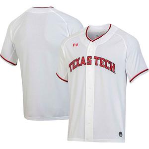 Мужская белая бейсбольная футболка texas tech red raiders Under Armour