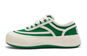 Женские спортивные повседневные кроссовки Feiyue бело-зеленые противоскользящие износостойкие