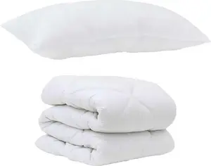 Комплект постельного белья с подушками, 2 предмета, белая микрофибра DKD HOME DECOR