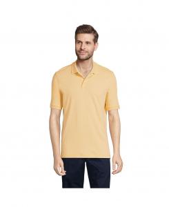 Школьная форма, мужская рубашка поло с короткими рукавами и интерлоком Lands' End