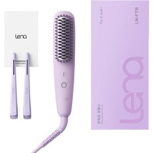 Утюжок для выпрямления волос с ионами, мини-электрическая расческа LN F7B Lena