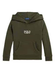 Махровое худи POLO RALPH LAUREN KIDS, зеленый