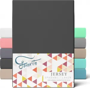 Простыня на резинке Favorito Jersey 140x200 - 160x200 см etérea home GmbH