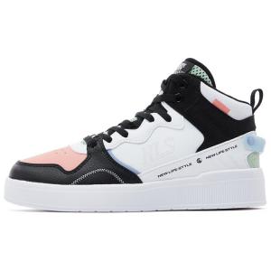 Кеды, скейтборд обувь женская высокая черный/розовый Qiaodan