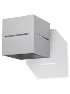 Настенный светильник LORUM 1 из серого алюминия, квадратная современная лампа G9 NICE LAMPS