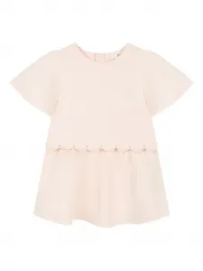 Платье с короткими рукавами Chloé Kids, розовый