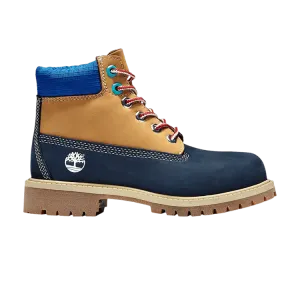 Мужские ботинки Timberland Premium водонепроницаемые с отстрочкой, сине-оранжевый