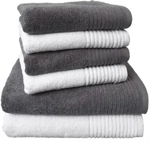 Набор полотенец Dyckhoff "Блестящий" (комплект (6 шт.), серый/белый