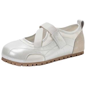 Туфли Мэри Джейн на плоской подошве женские Alxnan, Beige