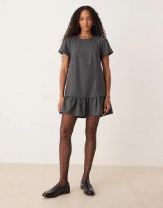 Колготки в горошек ASOS DESIGN черного цвета с начесом