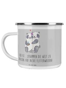 Кружка Love Honeymoon с надписью в цвете Heather Grey Mr. & Mrs. Panda
