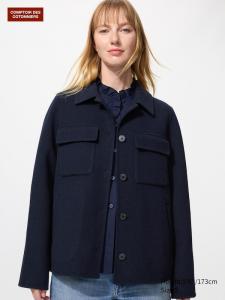 Куртка из двухслойной ткани Uniqlo, 69 navy